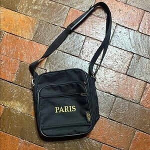 8” X 10” Bon Voyage Black Paris Crossbody Bag